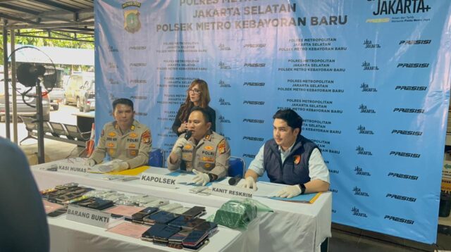 Konferensi Pers Polsek Metro Kebayoran Baru Jaksel